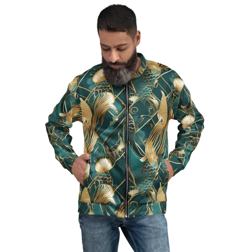 Teal Dynasty on a Bomber Jacket