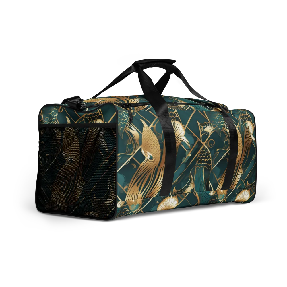 Teal Dynasty on Duffle Bag — Right Front
