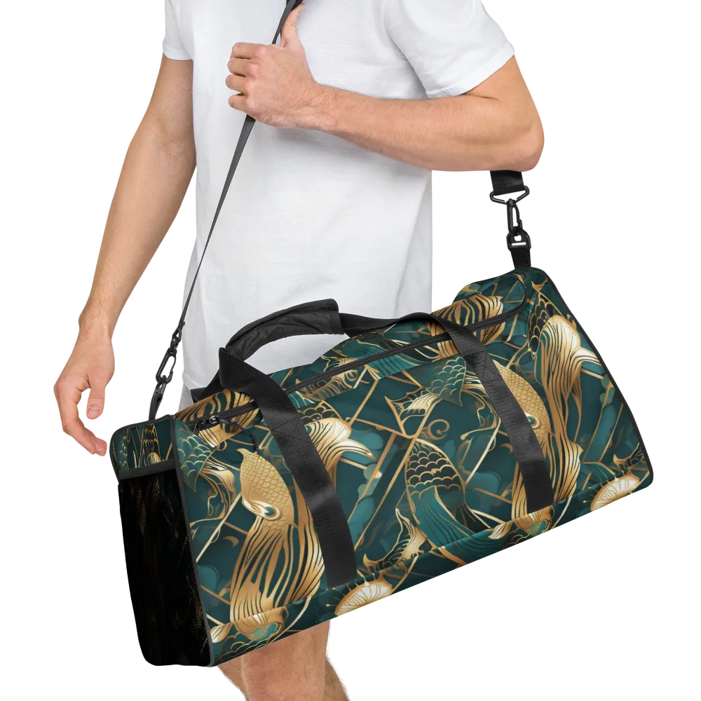 Teal Dynasty on Duffle Bag — Right Front