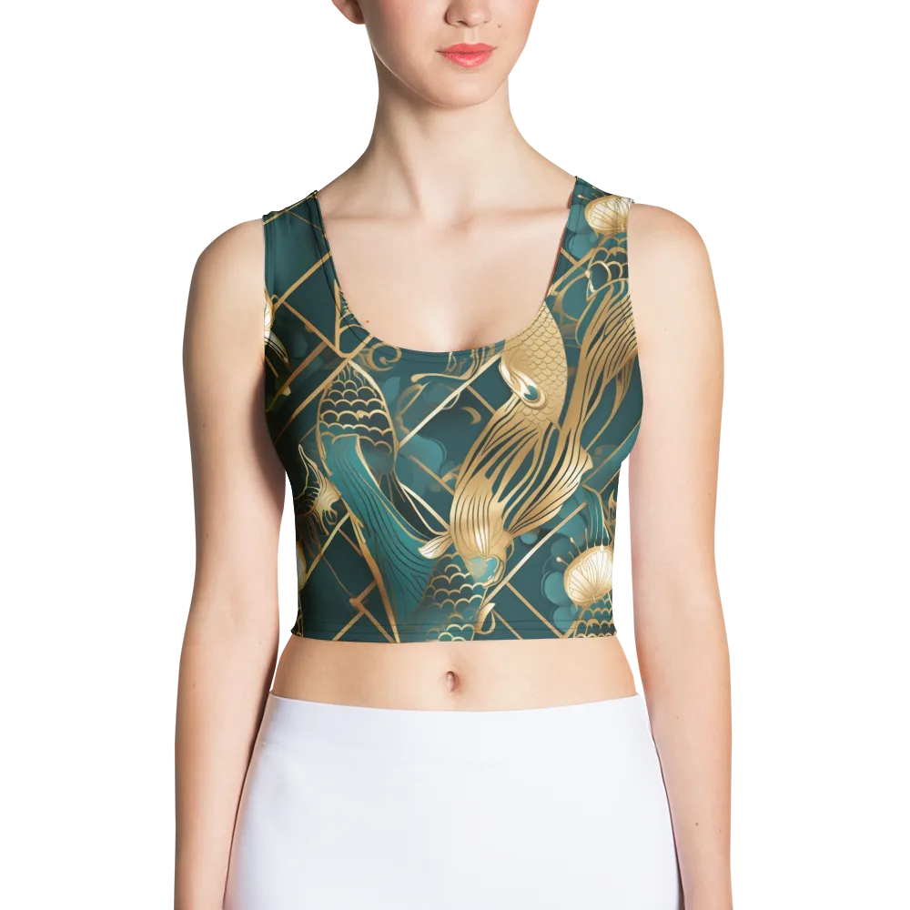 Teal Dynasty on Crop Top — Front