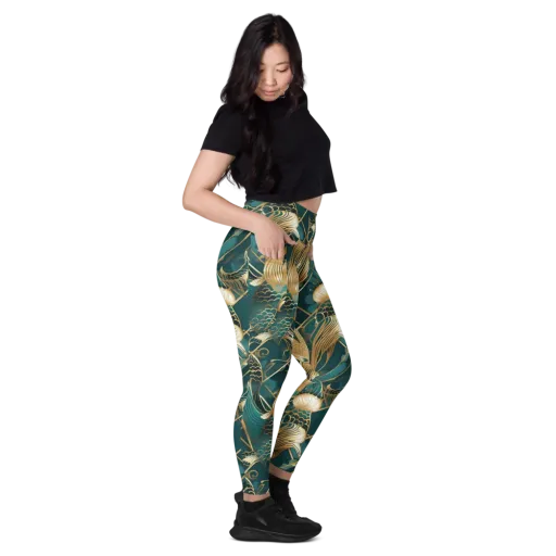 Teal Dynasty on a Leggings with Pockets