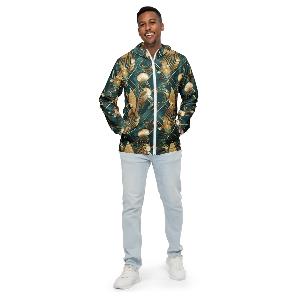 Teal Dynasty on Men's Windbreaker — Front