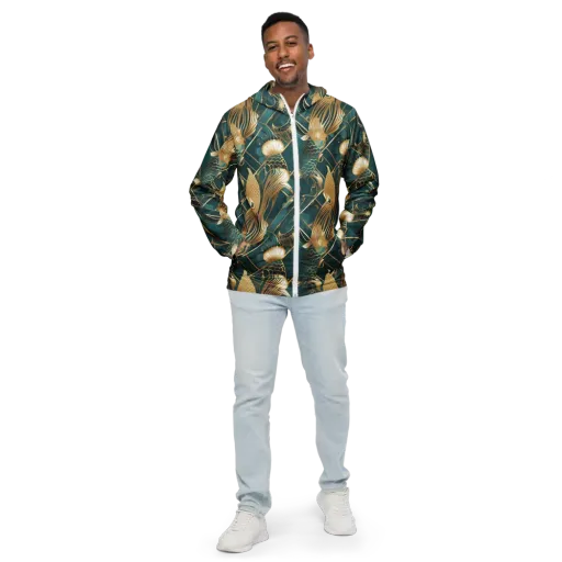 Teal Dynasty on a Men's Windbreaker
