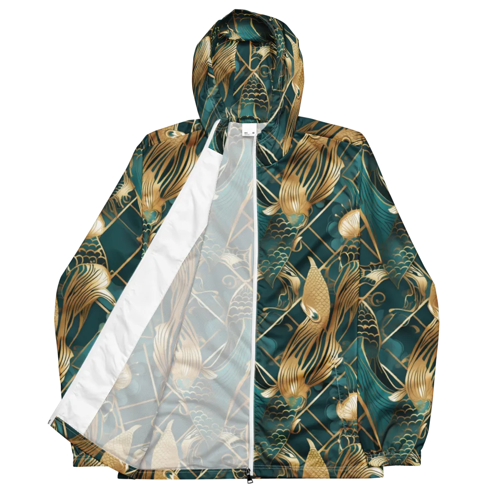 Teal Dynasty on Men's Windbreaker — Front