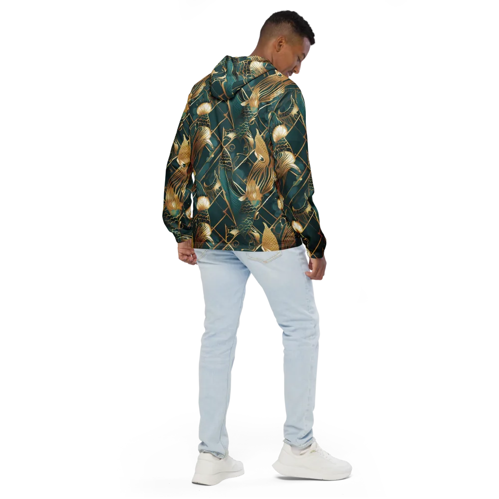 Teal Dynasty on Men's Windbreaker — Back