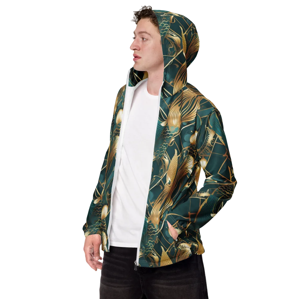 Teal Dynasty on Men's Windbreaker — Left Front