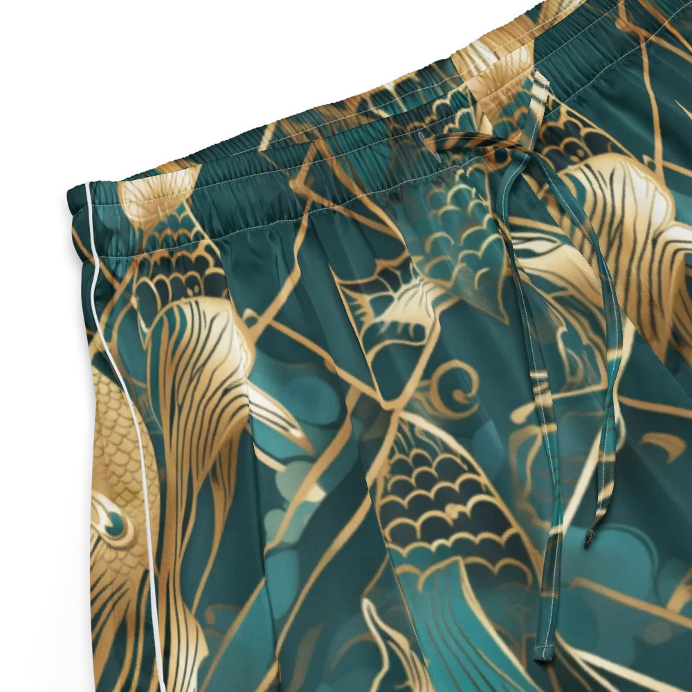 Teal Dynasty on Women's Pajama Shorts — Product details