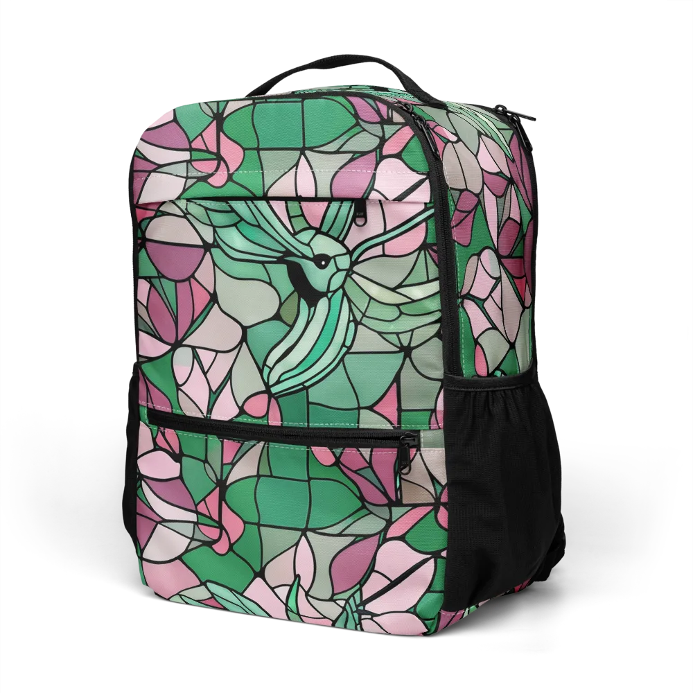 Jade Hummingbird on Utility Backpack — Left Front