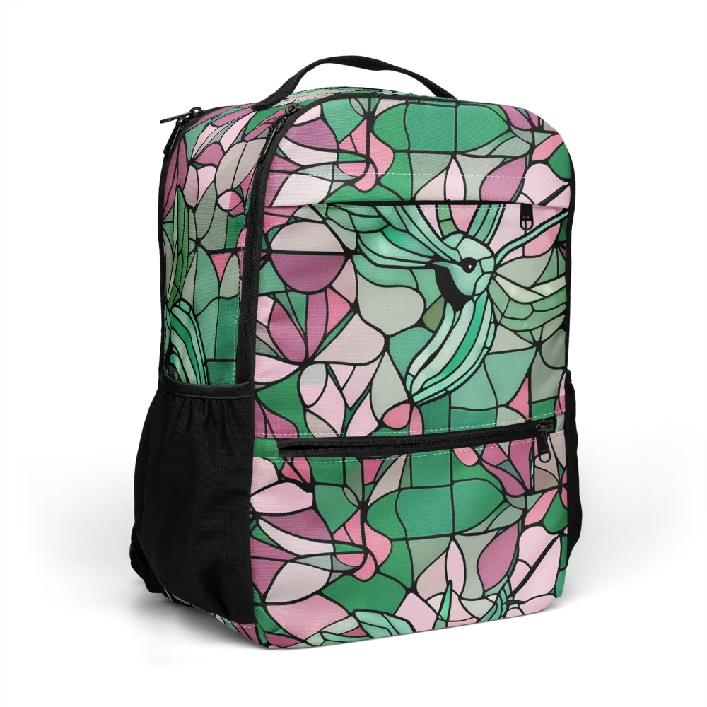 Jade Hummingbird on Utility Backpack — Right Front
