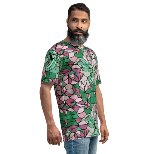 Jade Hummingbird on a Men's Crew Neck T-Shirt