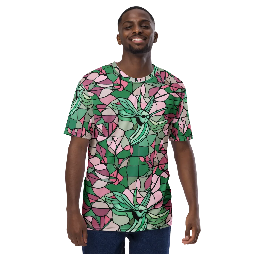 Jade Hummingbird on Men's Crew Neck T-Shirt — Front