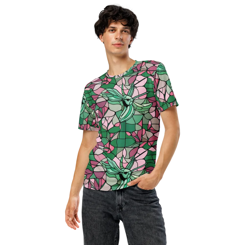 Jade Hummingbird on Men's Crew Neck T-Shirt — Front