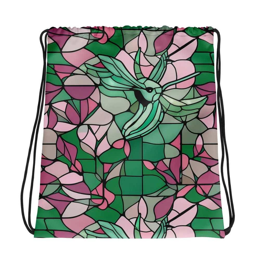 Jade Hummingbird on Drawstring Bag — Photo
