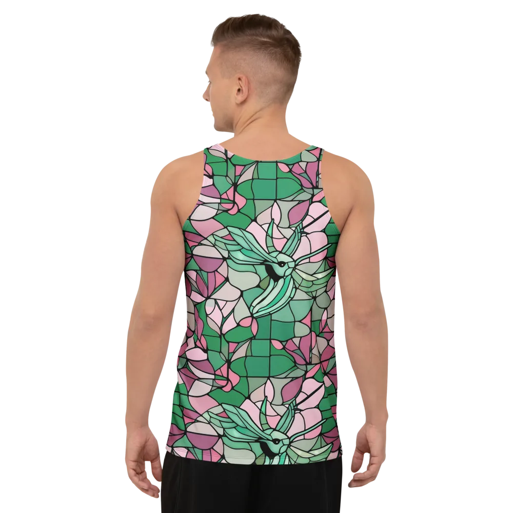 Jade Hummingbird on Men's Tank Top — Back
