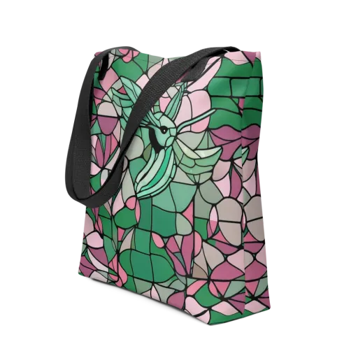 Jade Hummingbird on a Tote Bag