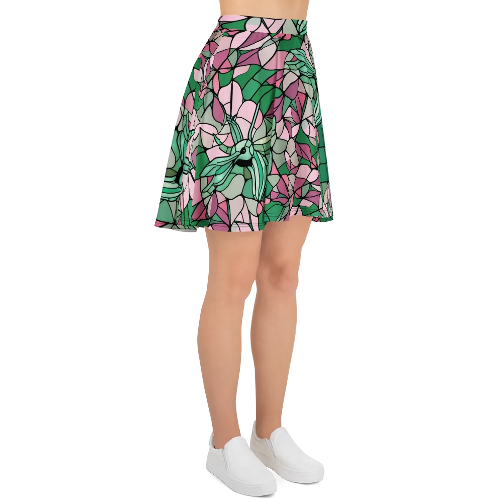 Jade Hummingbird on Skater Skirt — Right