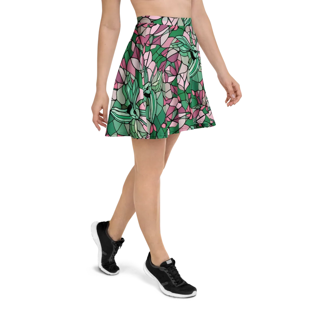 Jade Hummingbird on Skater Skirt — Right