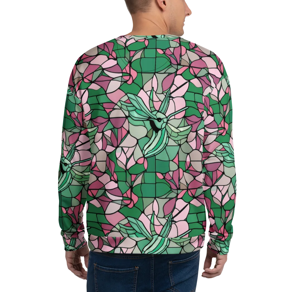 Jade Hummingbird on Sweatshirt — Back