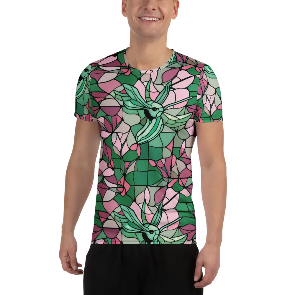 Jade Hummingbird on Men's Athletic T-Shirt — Front