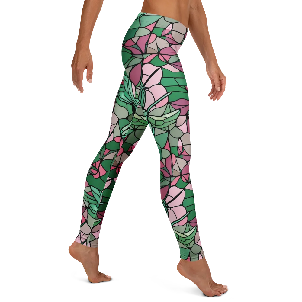 Jade Hummingbird on Leggings — Right