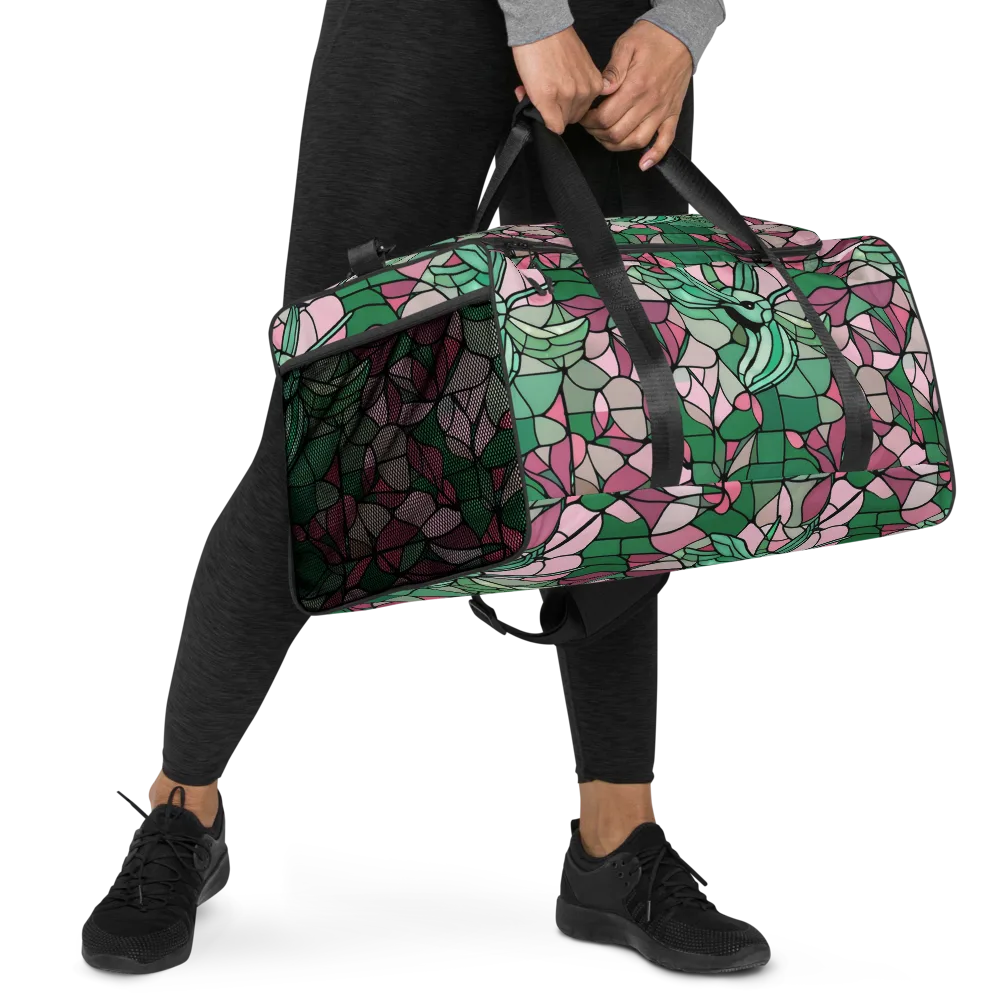 Jade Hummingbird on Duffle Bag — Right Front