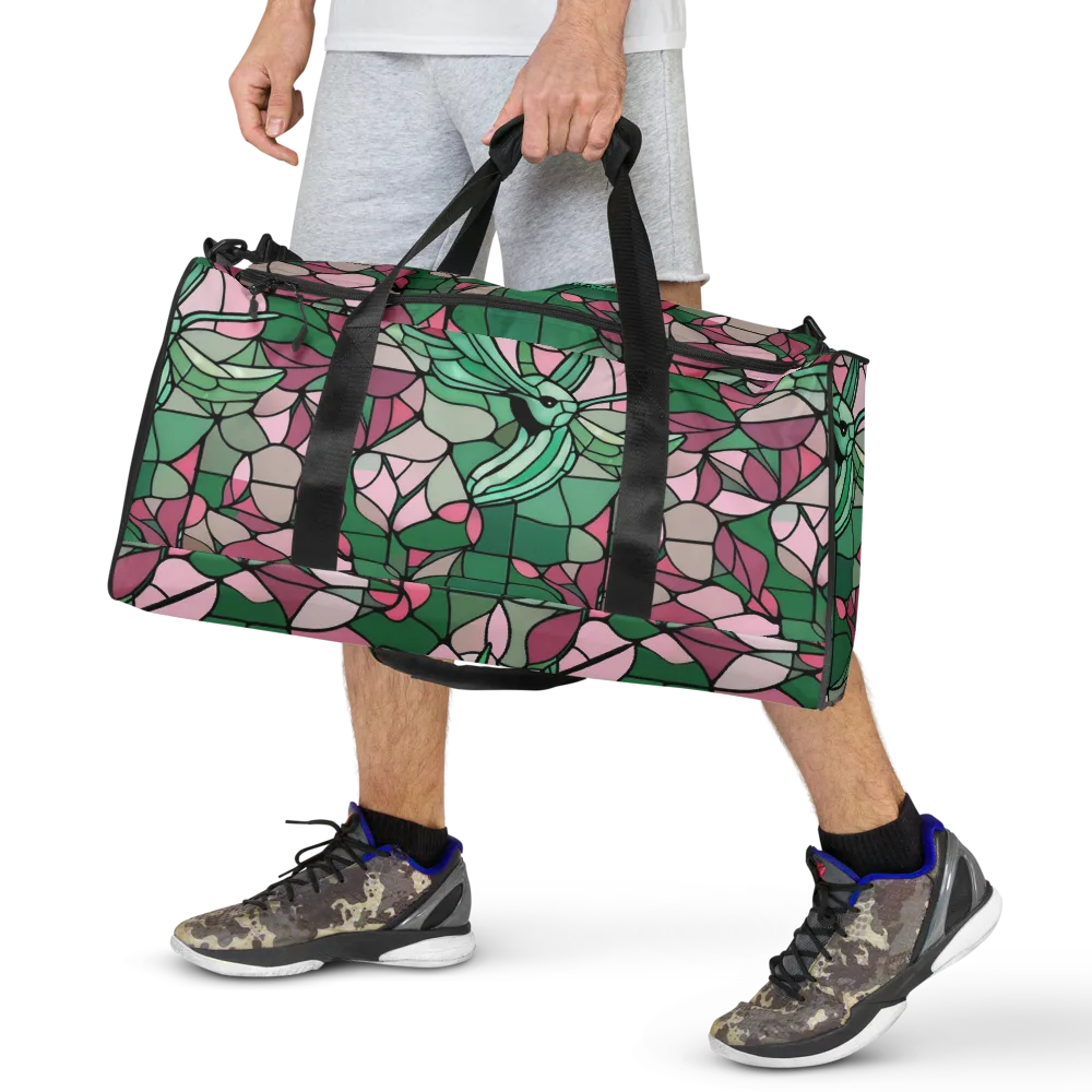 Jade Hummingbird on Duffle Bag — Front