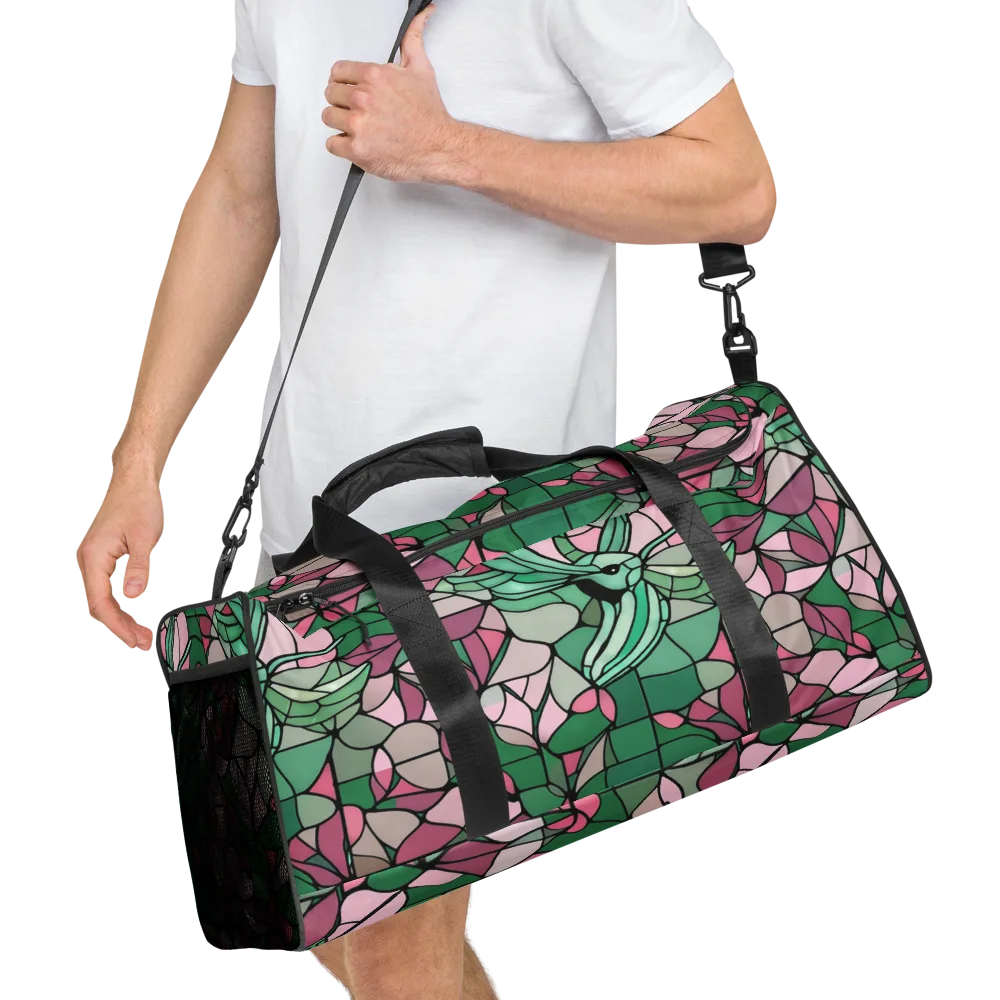 Jade Hummingbird on Duffle Bag — Right Front