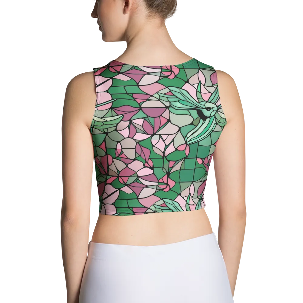 Jade Hummingbird on Crop Top — Back
