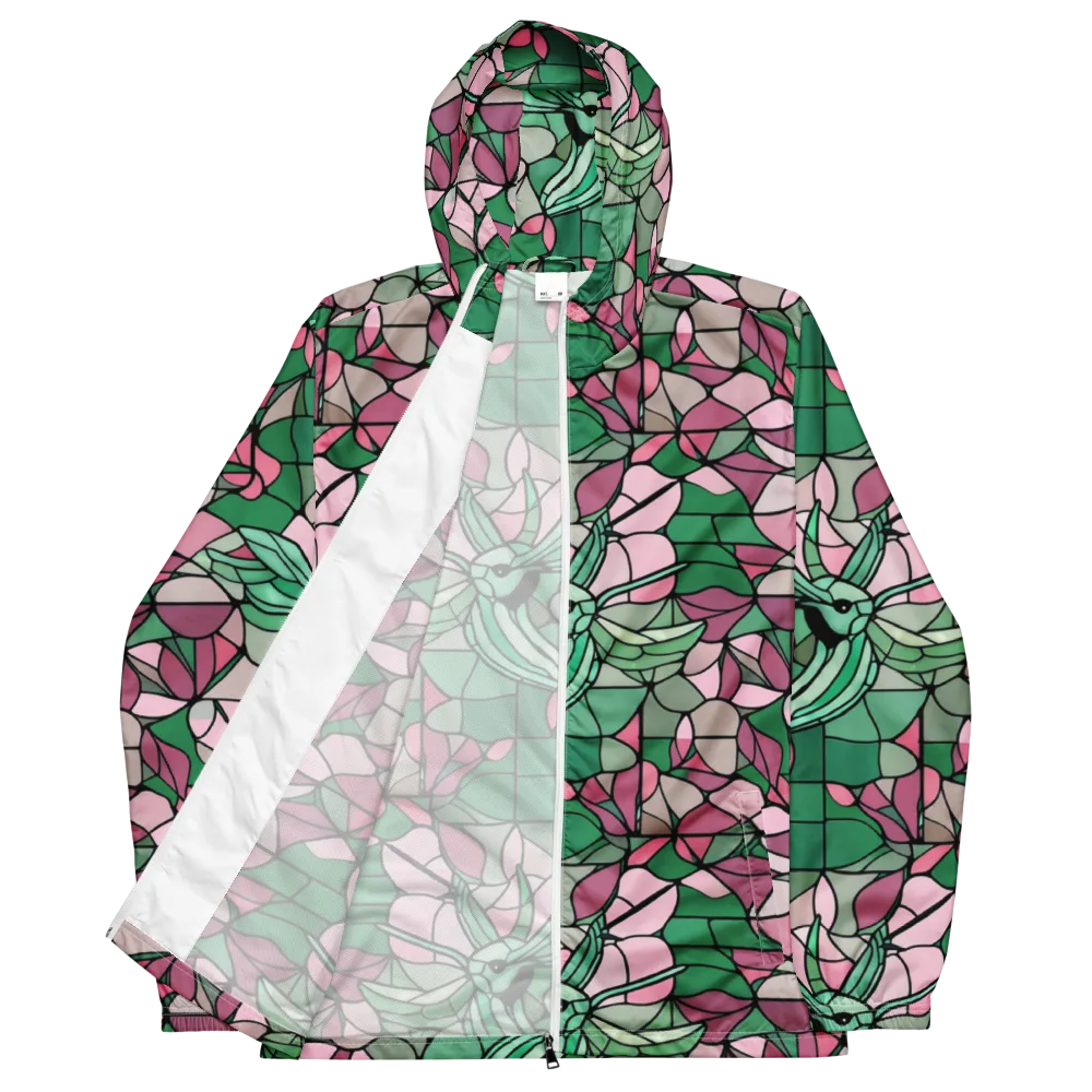 Jade Hummingbird on Men's Windbreaker — Front