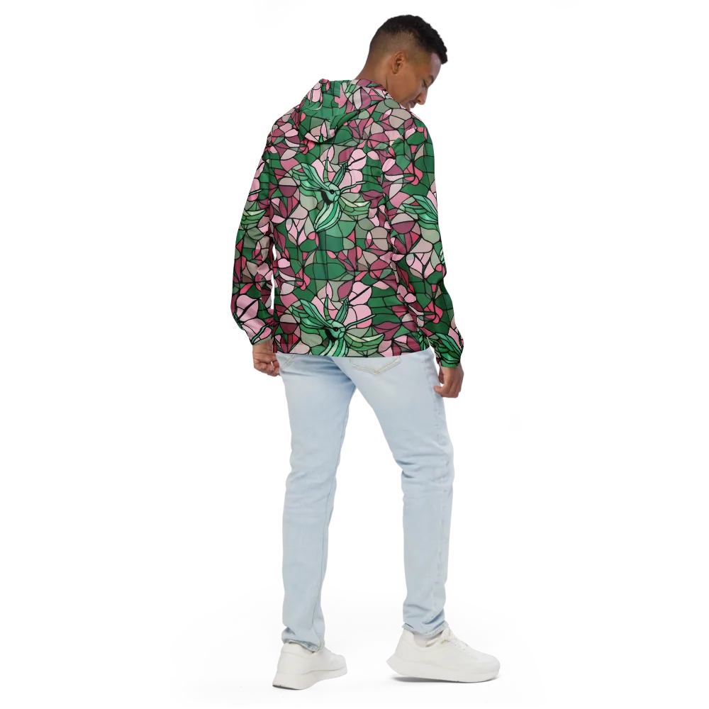 Jade Hummingbird on Men's Windbreaker — Back