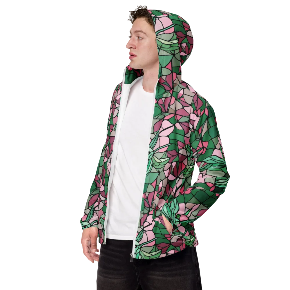 Jade Hummingbird on Men's Windbreaker — Left Front