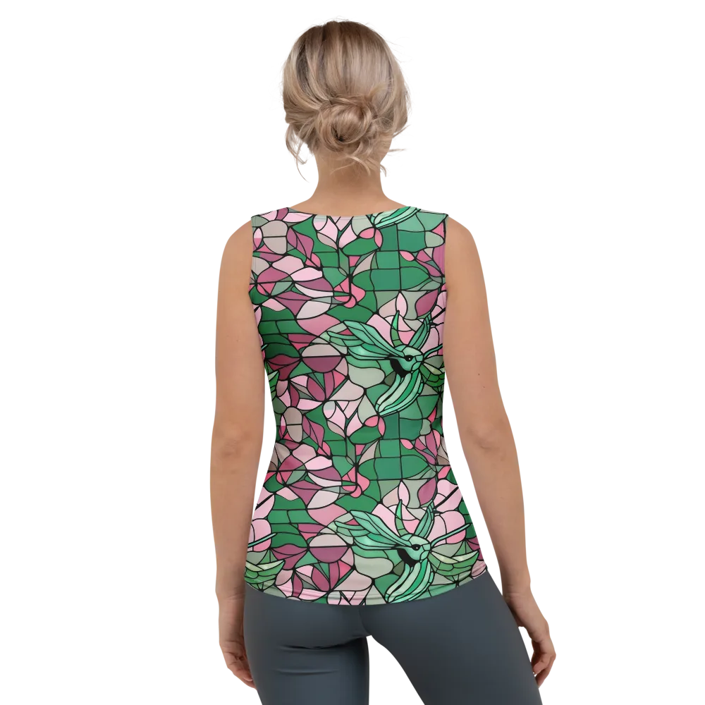 Jade Hummingbird on Women's Tank Top — Back