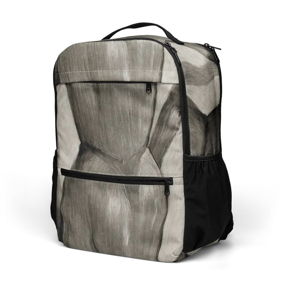 Charcoal Petal on Utility Backpack — Left Front