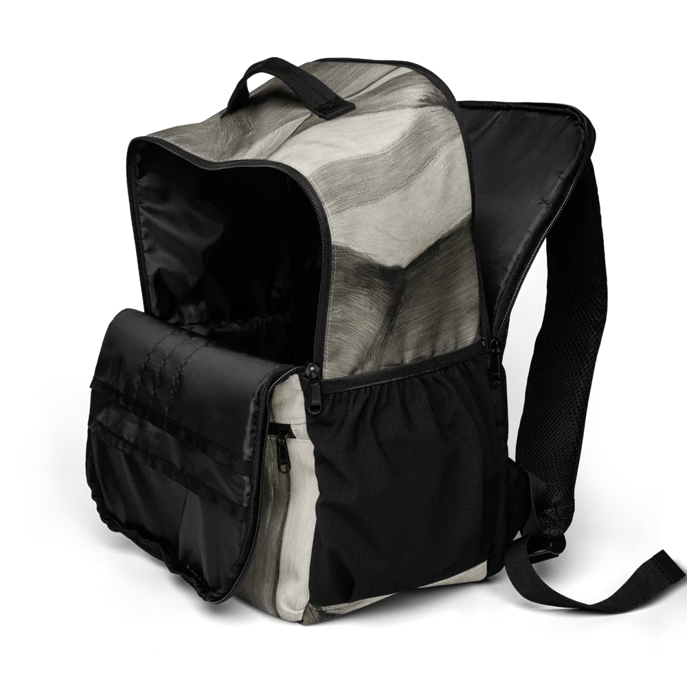 Charcoal Petal on Utility Backpack — Product details 2