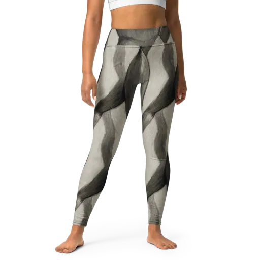 Charcoal Petal on a Yoga Leggings