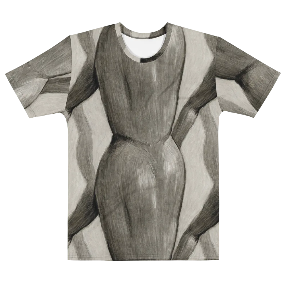 Charcoal Petal on Men's Cotton Crew Neck T-Shirt — Front