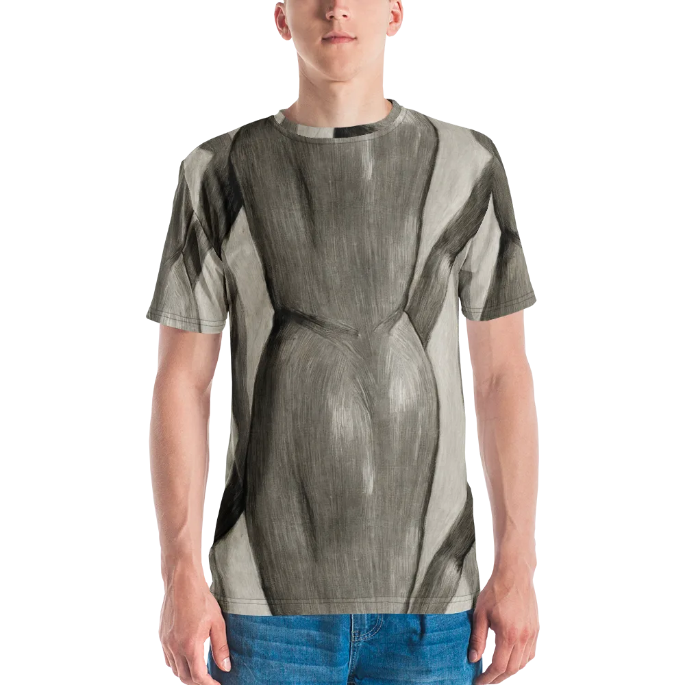 Charcoal Petal on Men's Crew Neck T-Shirt — Front