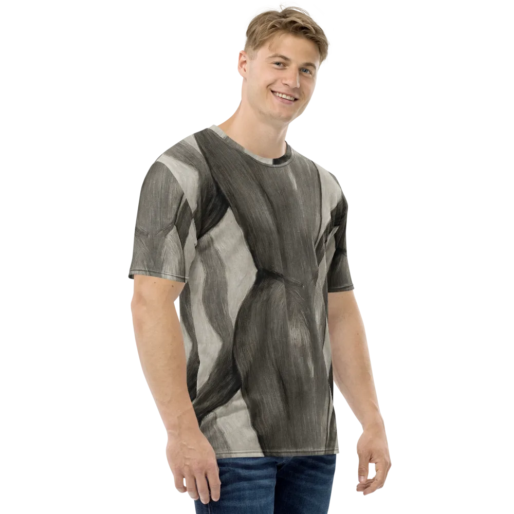 Charcoal Petal on Men's Crew Neck T-Shirt — Right