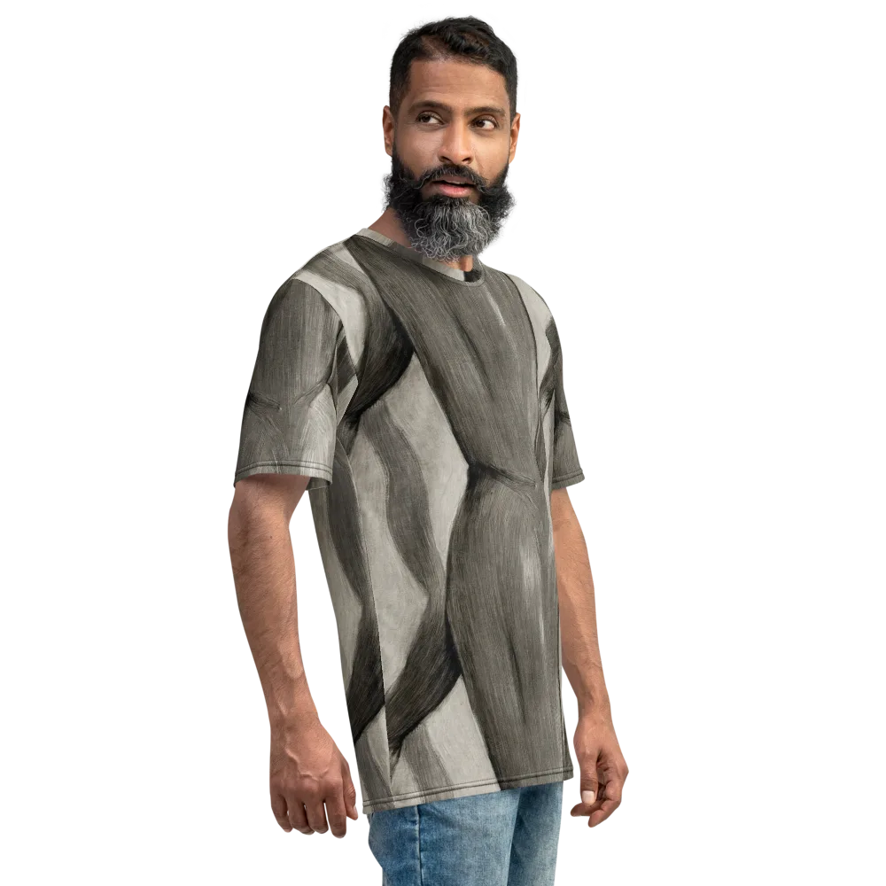 Charcoal Petal on Men's Crew Neck T-Shirt — Right