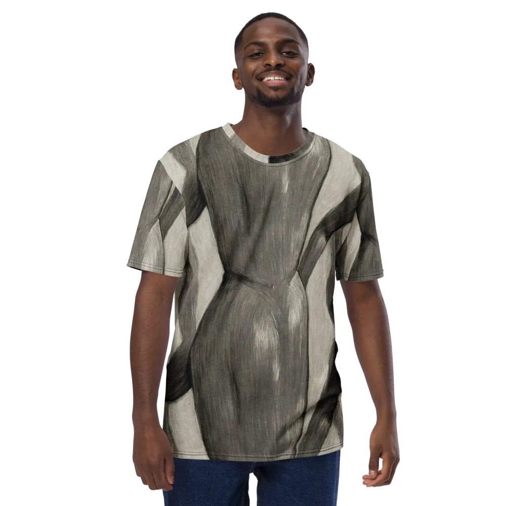 Charcoal Petal on Men's Crew Neck T-Shirt — Front