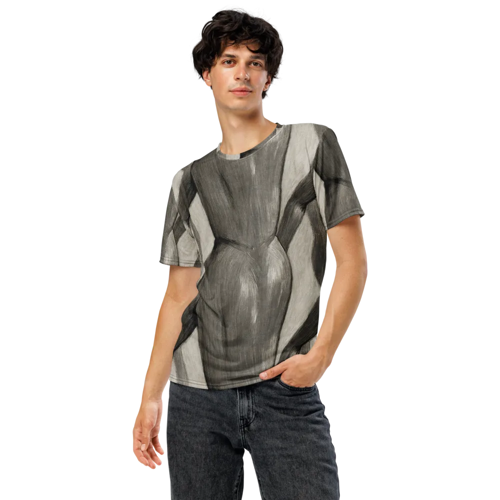 Charcoal Petal on Men's Crew Neck T-Shirt — Front