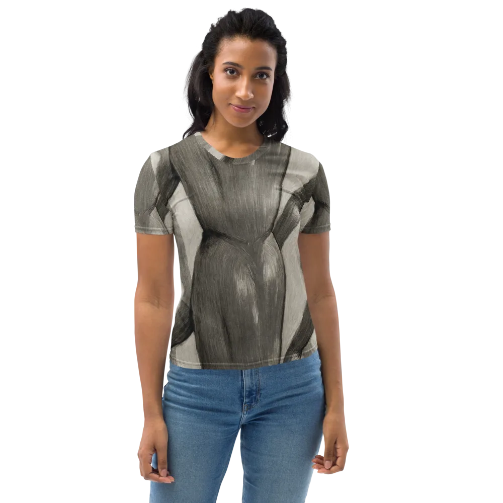 Charcoal Petal on Women's Crew Neck T-Shirt — Front