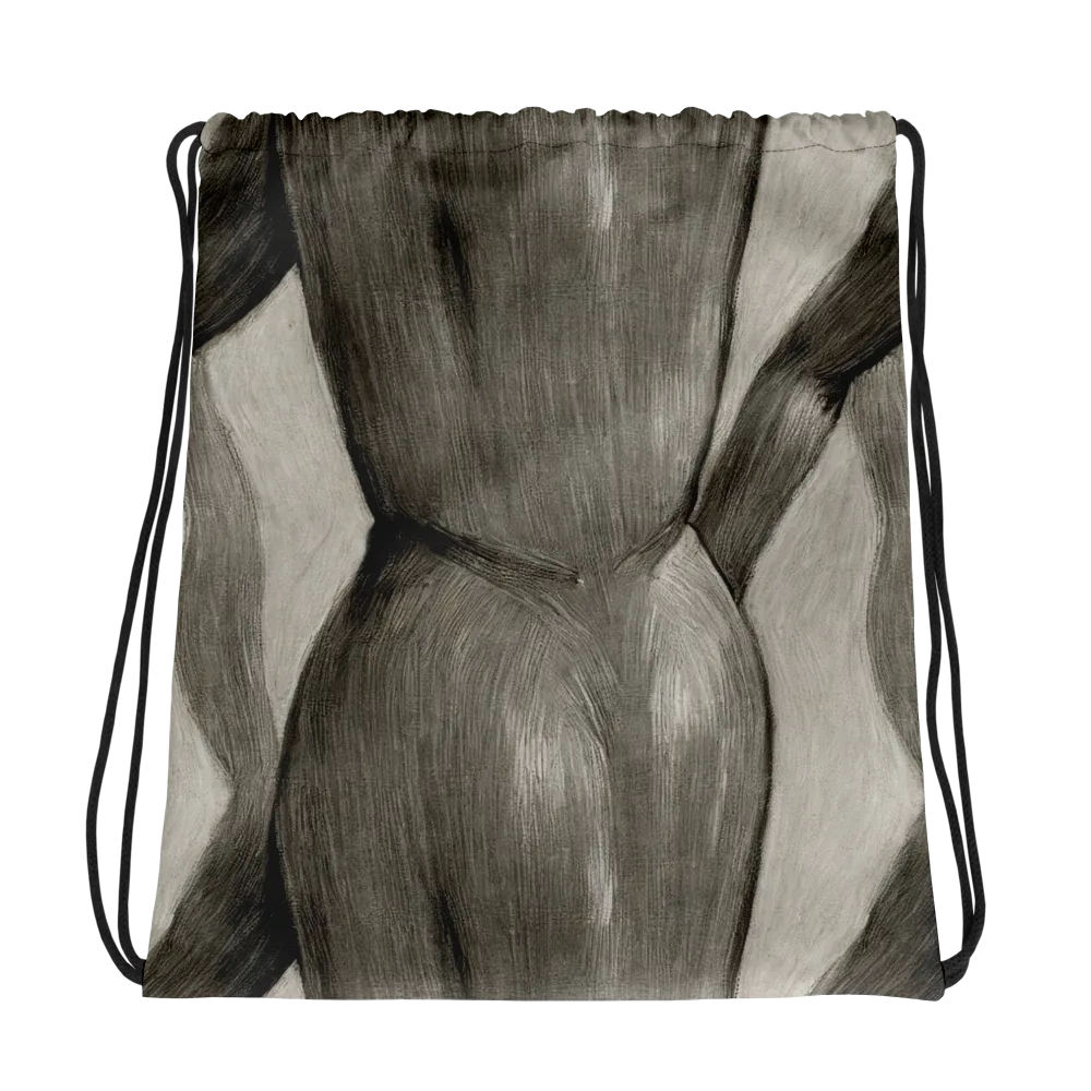 Charcoal Petal on Drawstring Bag — Photo