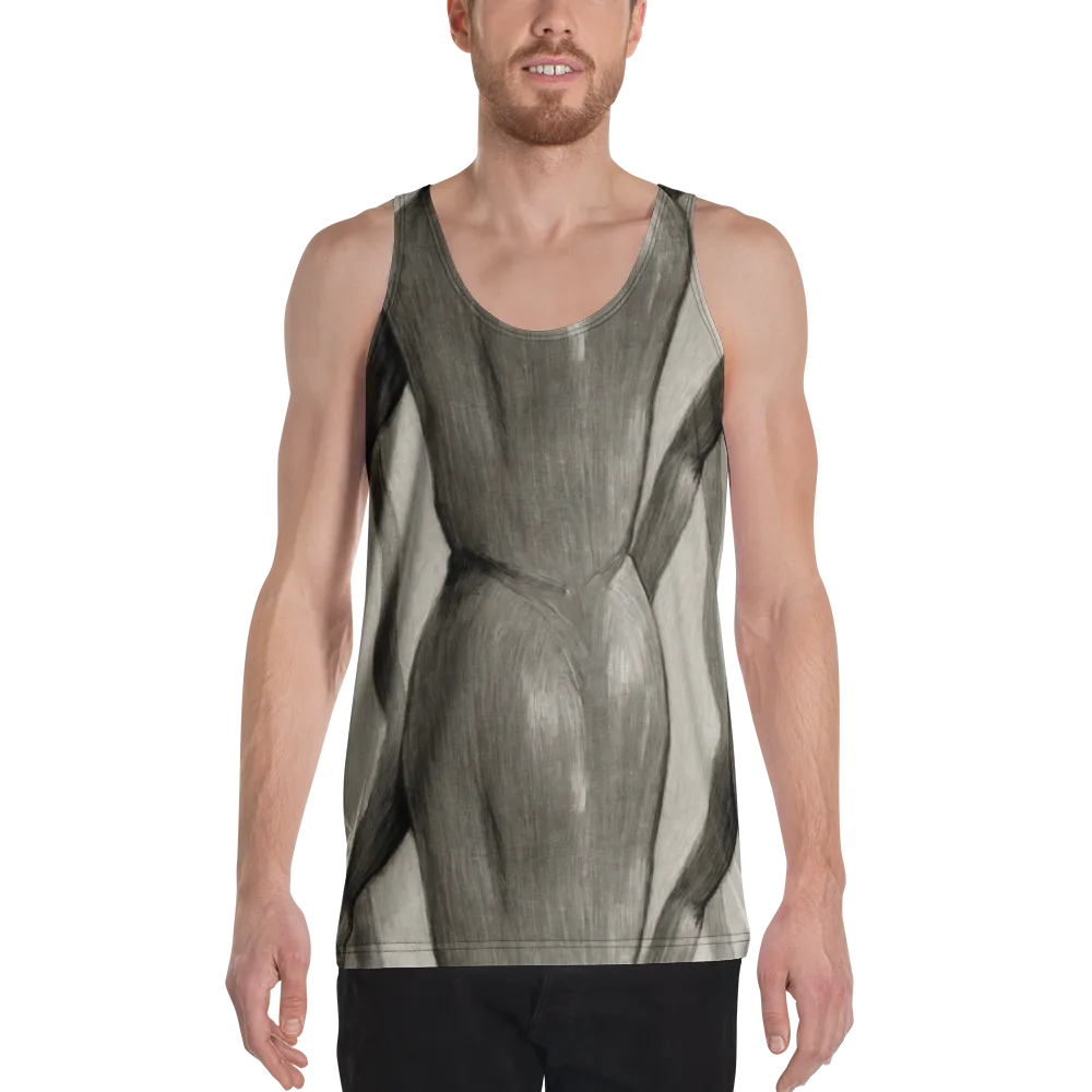 Charcoal Petal on Men's Tank Top — Front