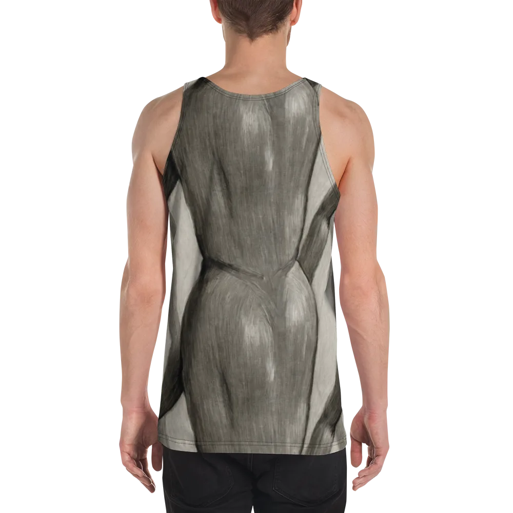 Charcoal Petal on Men's Tank Top — Back