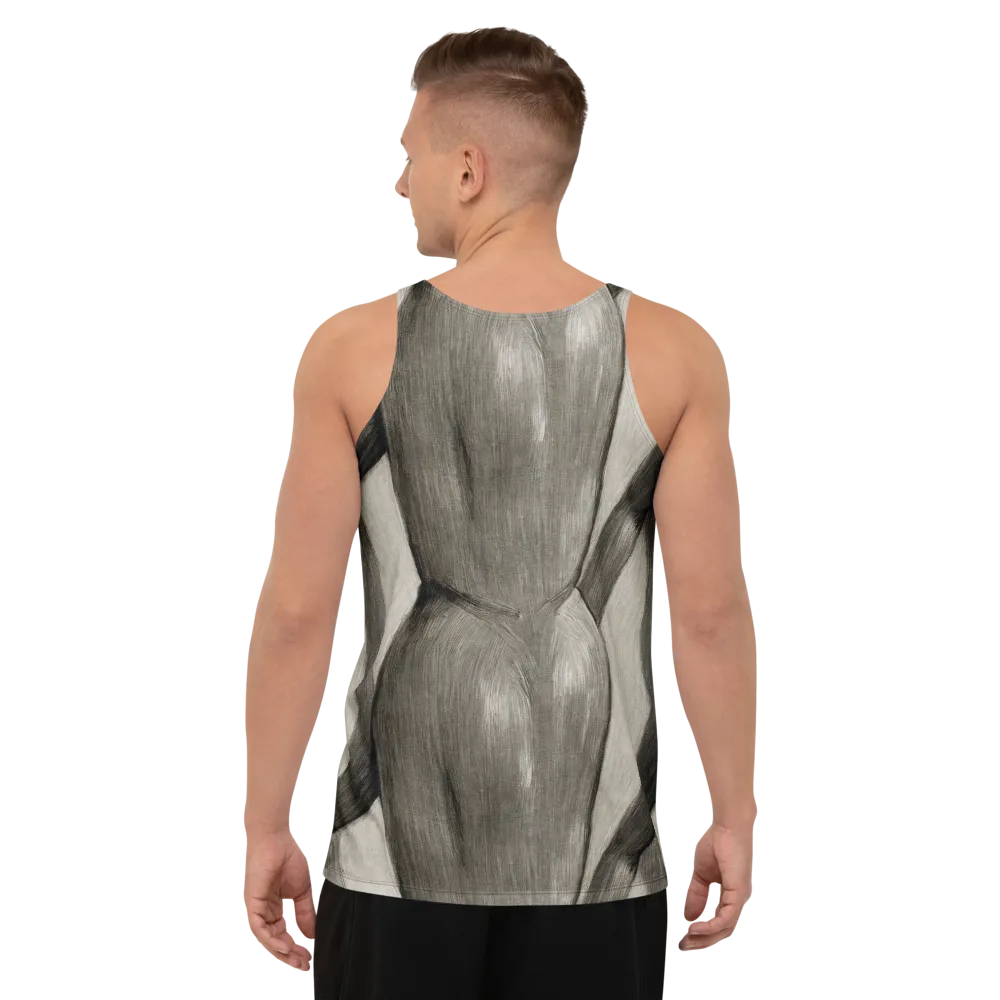 Charcoal Petal on Men's Tank Top — Back