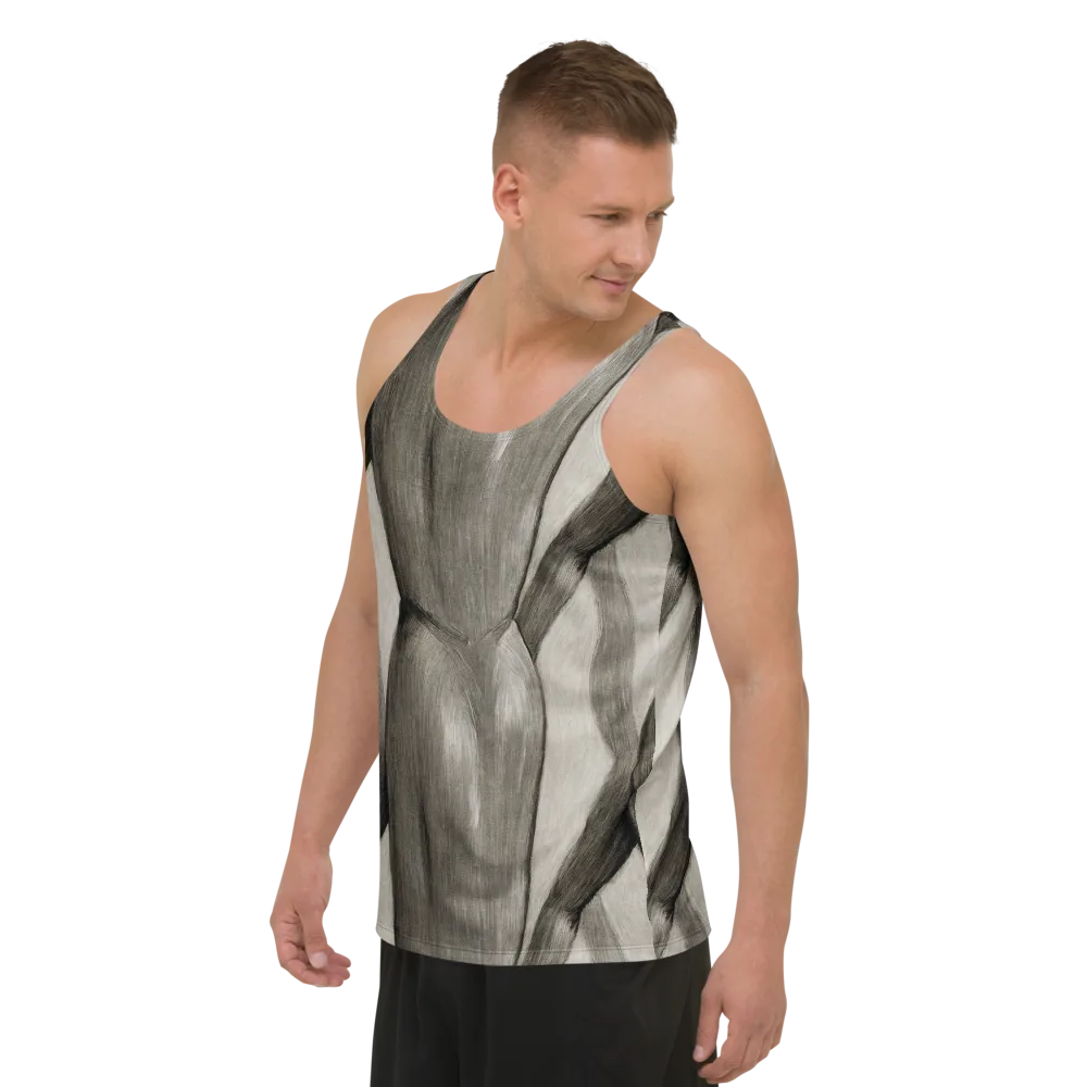 Charcoal Petal on Men's Tank Top — Left Front
