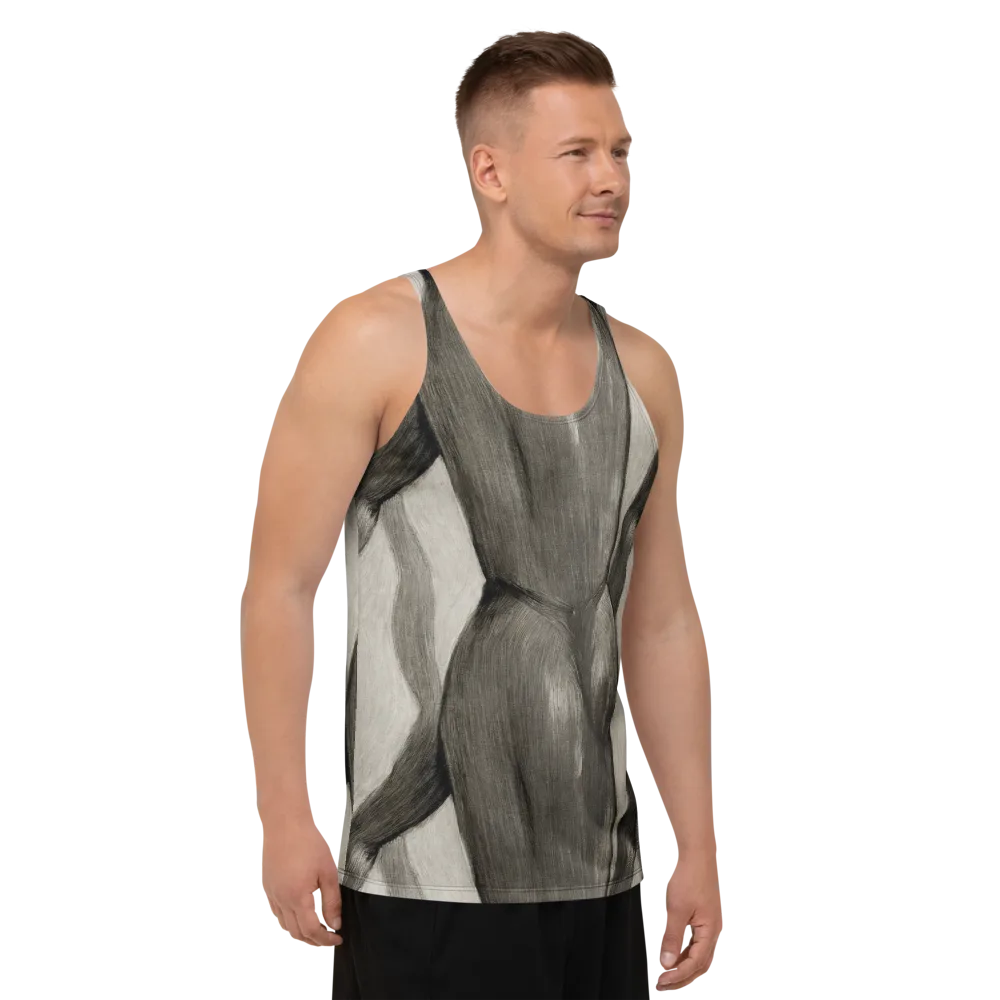 Charcoal Petal on Men's Tank Top — Right Front
