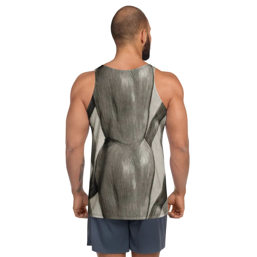 Charcoal Petal on Men's Tank Top — Back
