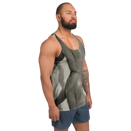 Charcoal Petal on a Men's Tank Top